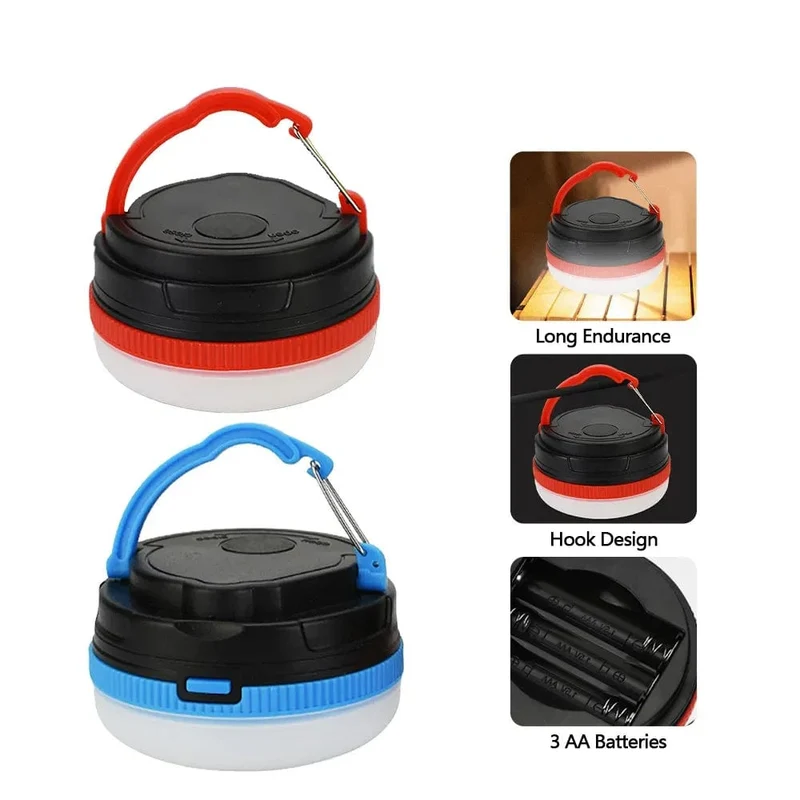 LED-Campingleuchte, 3 Beleuchtungsmodi, hängende Campinglampe, Notlicht mit Magnet für Arbeiten im Freien, Zelt, Wandern