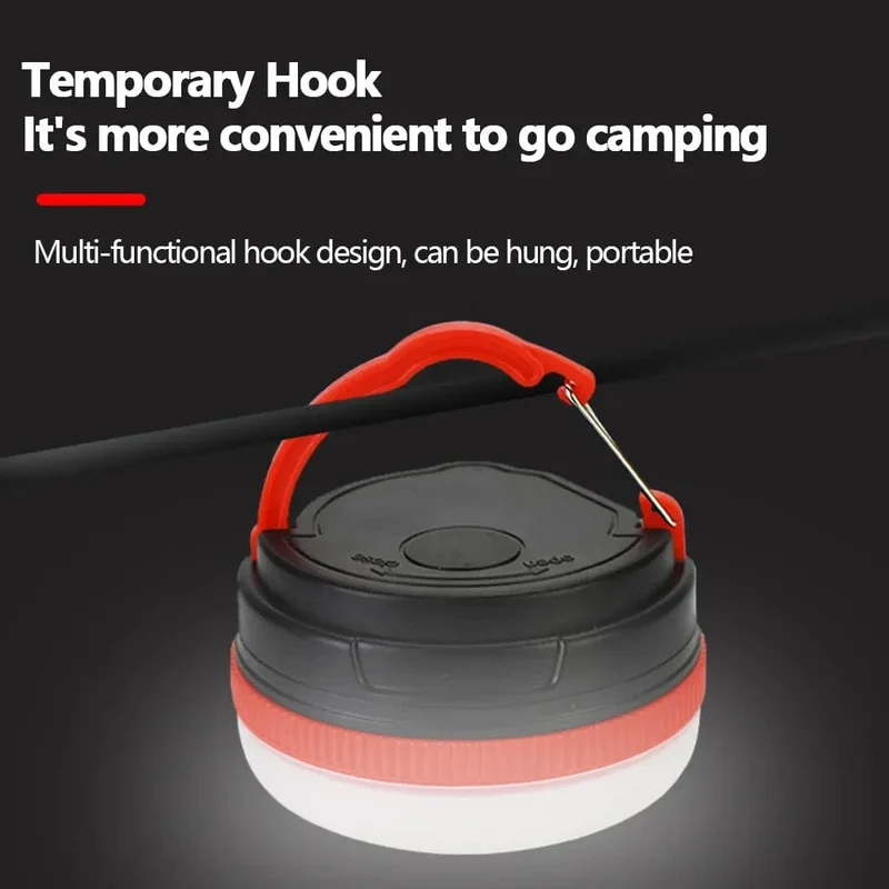 LED-Campingleuchte, 3 Beleuchtungsmodi, hängende Campinglampe, Notlicht mit Magnet für Arbeiten im Freien, Zelt, Wandern