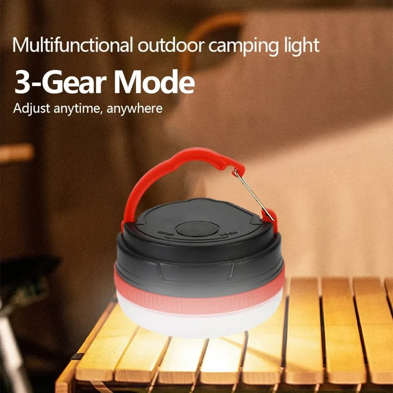 LED-Campingleuchte, 3 Beleuchtungsmodi, hängende Campinglampe, Notlicht mit Magnet für Arbeiten im Freien, Zelt, Wandern