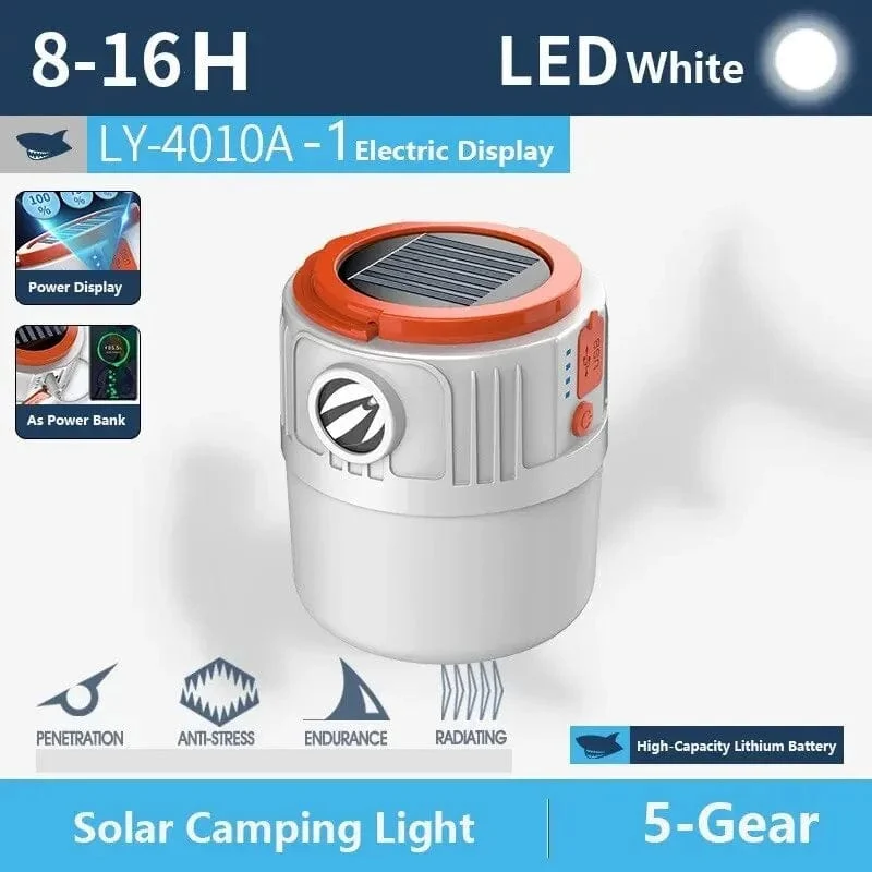 Solar Camping Licht Power Bank LED Camping Laternen 6 Gänge Fernbedienung Wasserdichte Outdoor Zelt Licht Aufladbare Taschenlampe