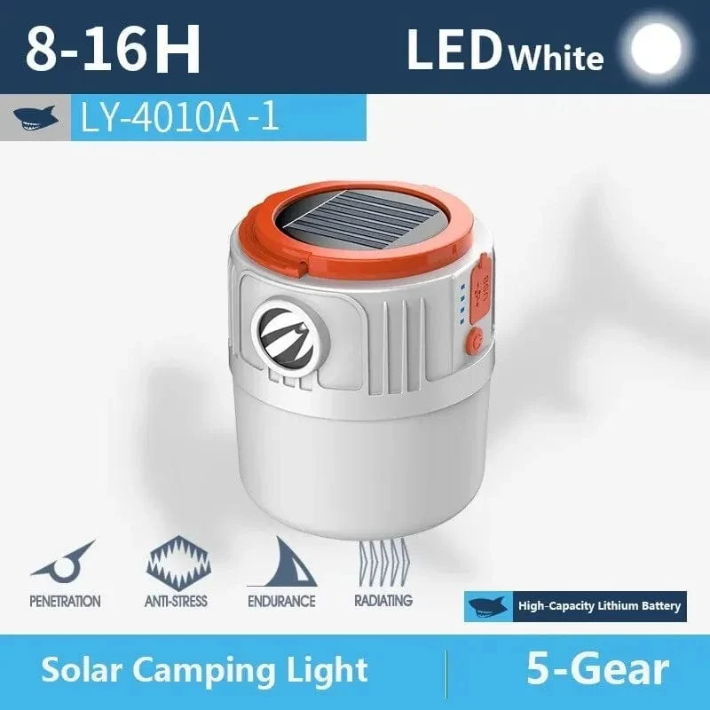 Solar Camping Licht Power Bank LED Camping Laternen 6 Gänge Fernbedienung Wasserdichte Outdoor Zelt Licht Aufladbare Taschenlampe
