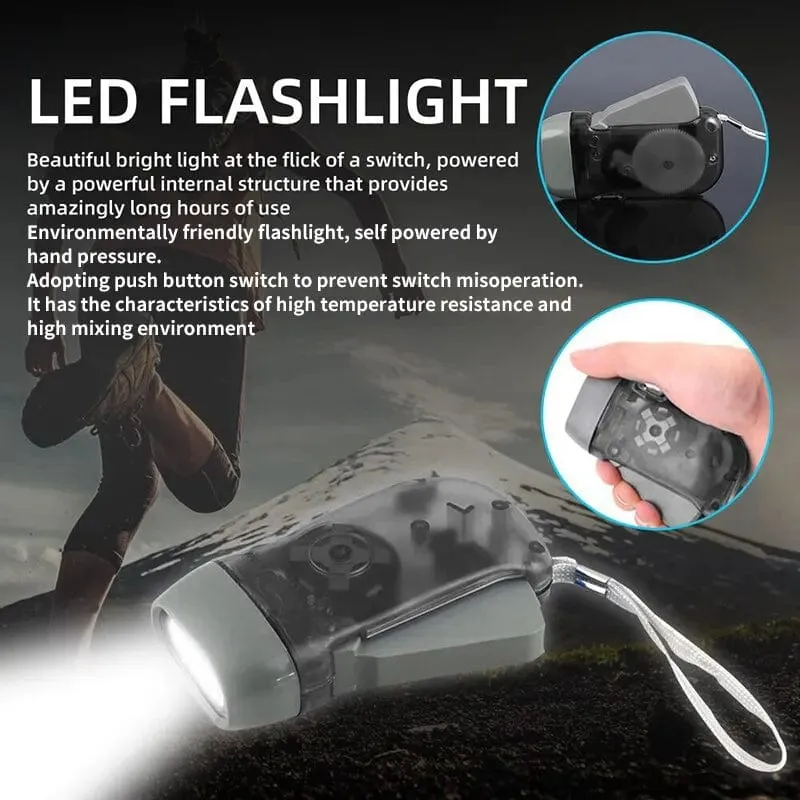3 LED Hand Drücken Dynamo Kurbel Power Wind Up Taschenlampe Licht Hand Drücken Kurbel Camping Lampe Licht für Outdoor hause
