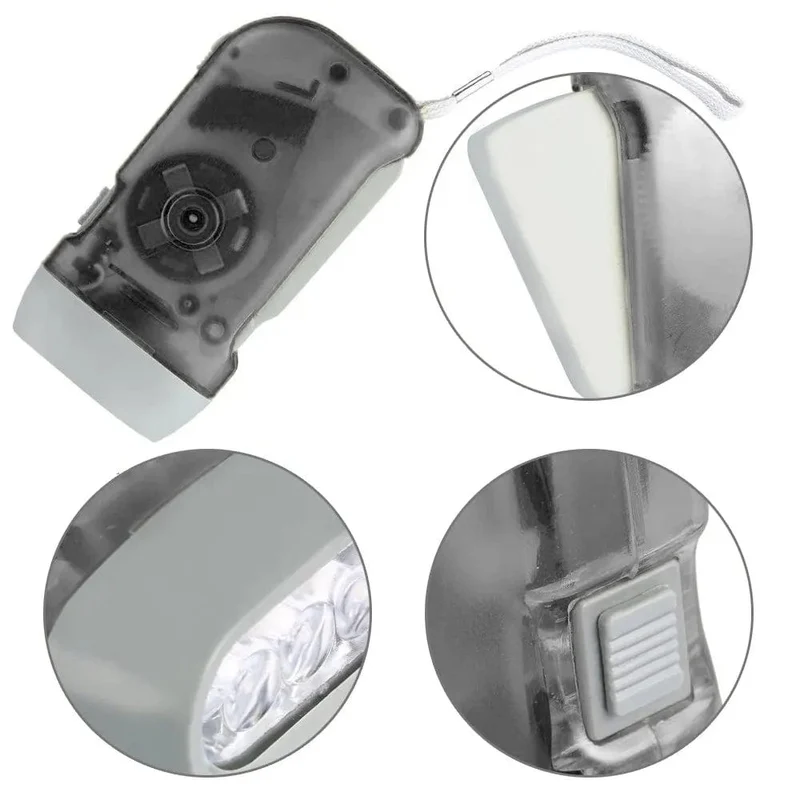 3 LED Hand Drücken Dynamo Kurbel Power Wind Up Taschenlampe Licht Hand Drücken Kurbel Camping Lampe Licht für Outdoor hause