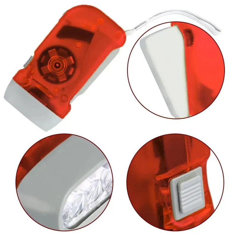 3 LED Hand Drücken Dynamo Kurbel Power Wind Up Taschenlampe Licht Hand Drücken Kurbel Camping Lampe Licht für Outdoor hause