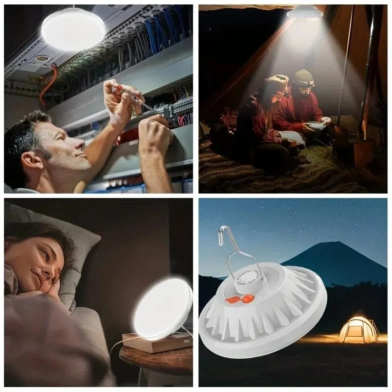 Wiederaufladbare LED-Campingleuchte – hohe Lumen, wasserdicht, 3 Beleuchtungsmodi – ideal für Wanderungen und Außenbeleuchtung