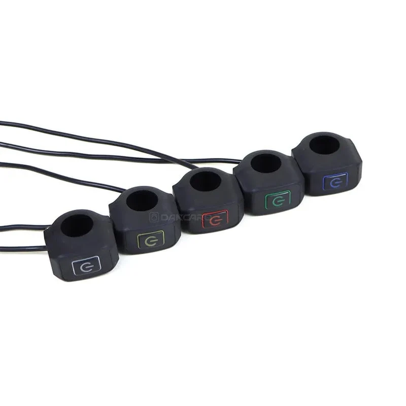 Motorrad-Lenkerschalter mit LED-Licht 7/8'' 22mm Momentry Button für Electric Star Kill Wasserdichter Steuerschalterknopf