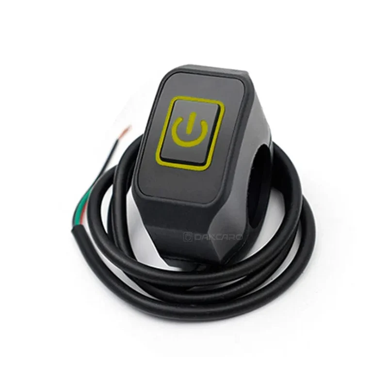 Motorrad-Lenkerschalter mit LED-Licht 7/8'' 22mm Momentry Button für Electric Star Kill Wasserdichter Steuerschalterknopf