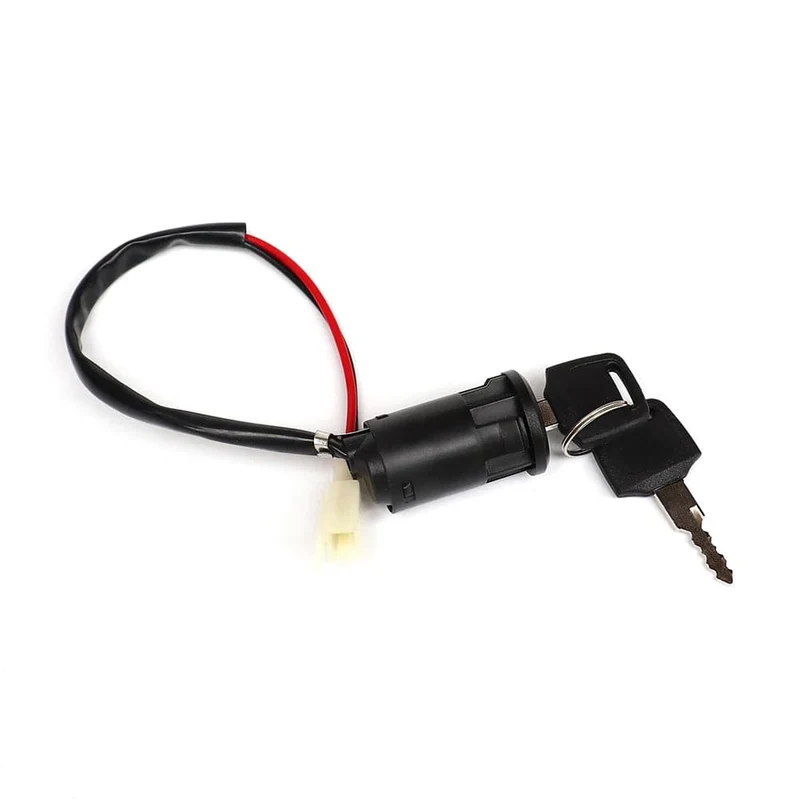 1 Set Zündschlüsselschalter Universal 2 Drähte Zündschlüssel Startschalterschloss für Gokart Kart ATV Go Kart Roller Motorrad