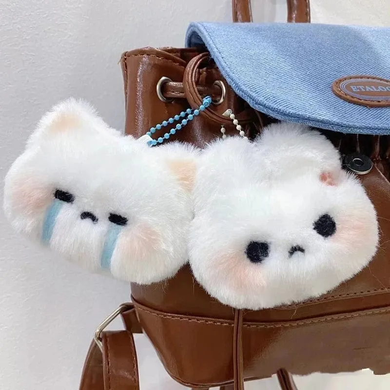 Cartoon Plüsch Kaninchen Puppe Spielzeug Schlüsselanhänger süße süße Tasche Anhänger Charms Auto Schlüsselanhänger Zubehör für Frauen Paare Kawaii Geschenk