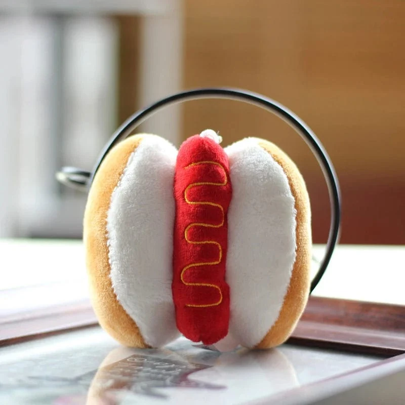 Hamburg Hot Dog Pommes Brot Drumsticks Plüsch Anhänger Schlüsselanhänger Kreative Cartoon Tasche Dekoration Auto Schlüssel Zubehör Für Mädchen Geschenk