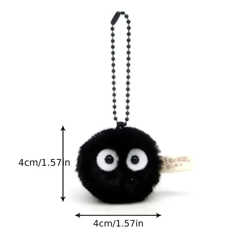 3 Stück kleine Brikett-Anhänger aus Plüsch als Schlüsselanhänger, passend für Taschenanhänger, Geldbörsen-Accessoire für Fans des Comics Miyazaki Hayao
