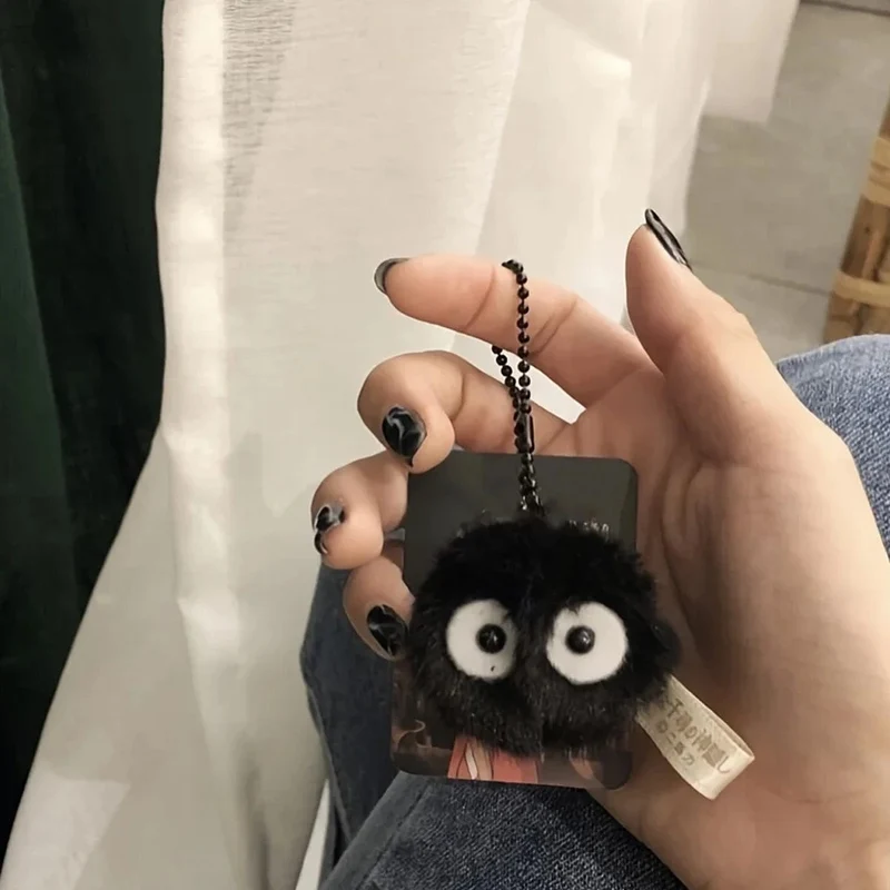 3 Stück kleine Brikett-Anhänger aus Plüsch als Schlüsselanhänger, passend für Taschenanhänger, Geldbörsen-Accessoire für Fans des Comics Miyazaki Hayao