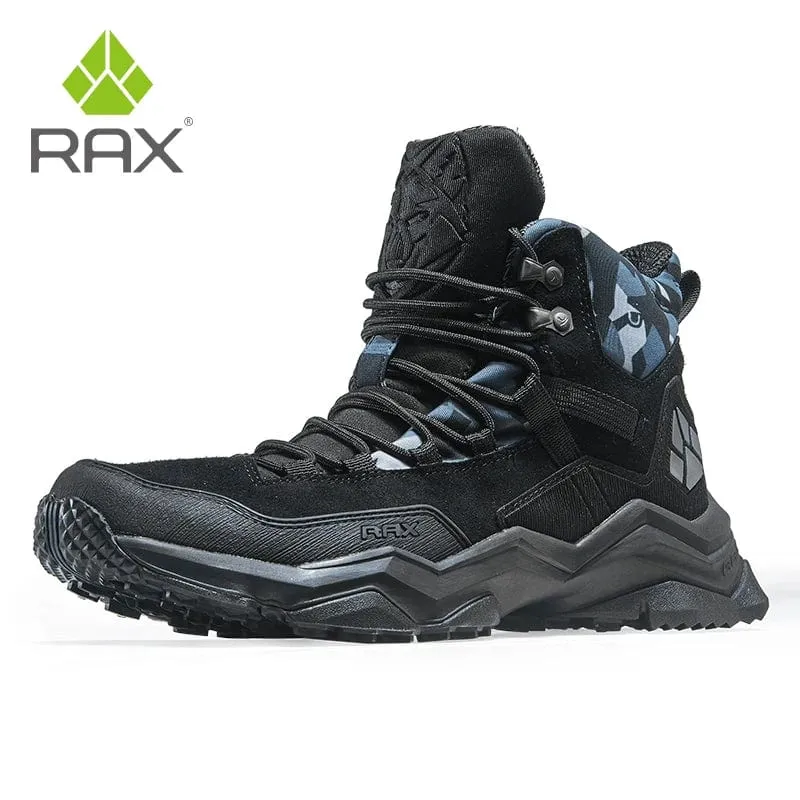 RAX Wasserdichte Wanderschuhe Herren Winter Outdoor Turnschuhe für Männer Schneestiefel Plüsch Berg Schneestiefel Outdoor Tourismus Joggingschuh