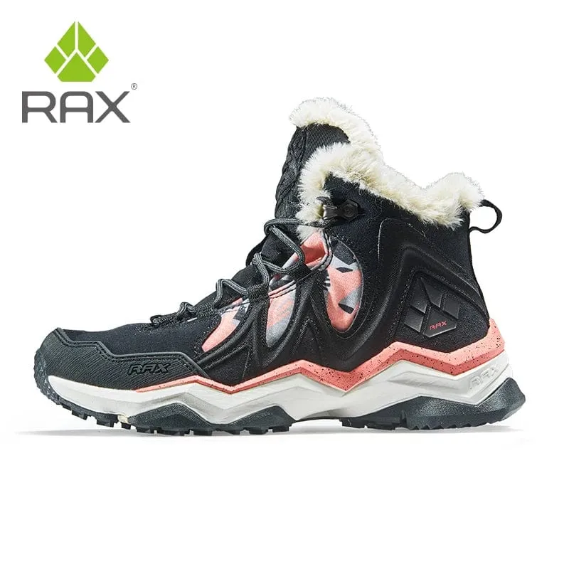 RAX Wasserdichte Wanderschuhe Herren Winter Outdoor Turnschuhe für Männer Schneestiefel Plüsch Berg Schneestiefel Outdoor Tourismus Joggingschuh