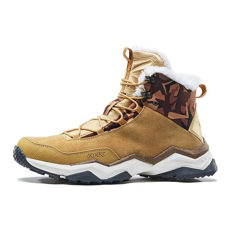 RAX Wasserdichte Wanderschuhe Herren Winter Outdoor Turnschuhe für Männer Schneestiefel Plüsch Berg Schneestiefel Outdoor Tourismus Joggingschuh