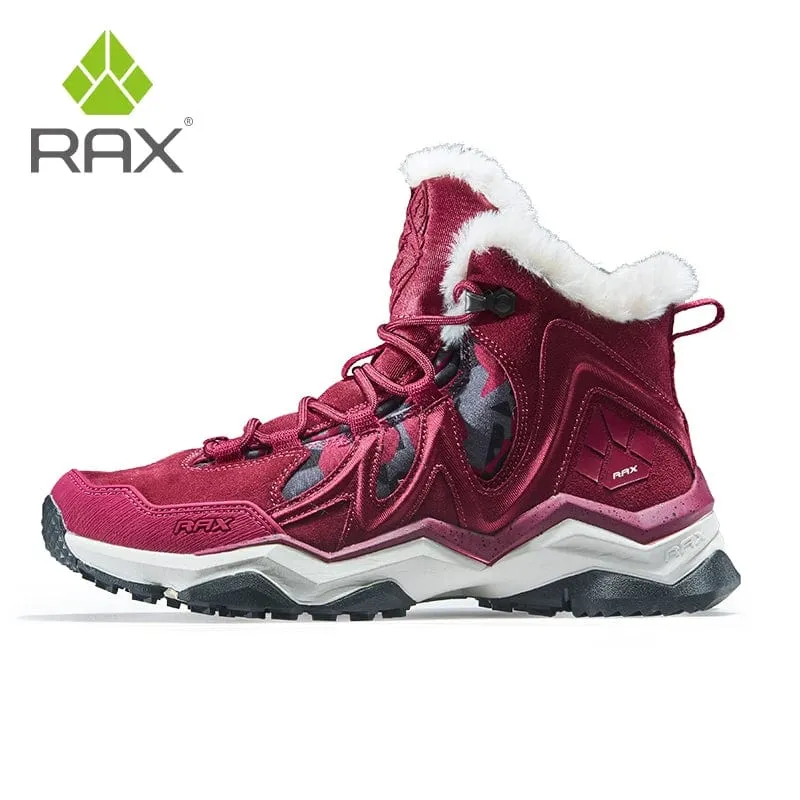 RAX Wasserdichte Wanderschuhe Herren Winter Outdoor Turnschuhe für Männer Schneestiefel Plüsch Berg Schneestiefel Outdoor Tourismus Joggingschuh