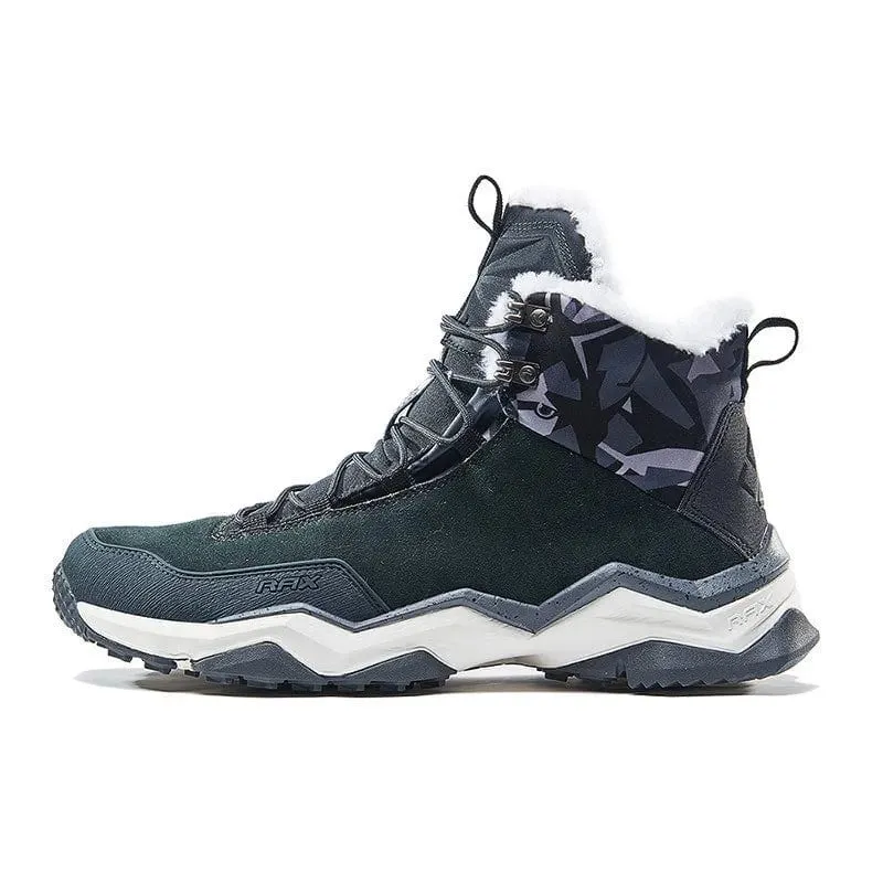 RAX Wasserdichte Wanderschuhe Herren Winter Outdoor Turnschuhe für Männer Schneestiefel Plüsch Berg Schneestiefel Outdoor Tourismus Joggingschuh