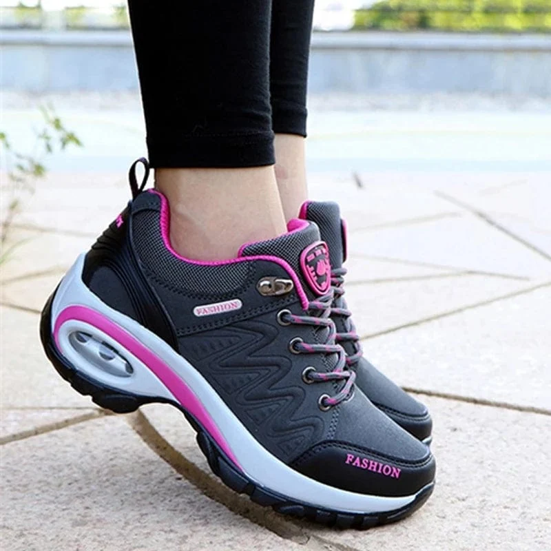 Damen Sportschuhe Plateau Sneakers Mode Outdoor Wandern Rutschfeste Freizeitschuhe Low Top Laufschuhe Damen Schuhe