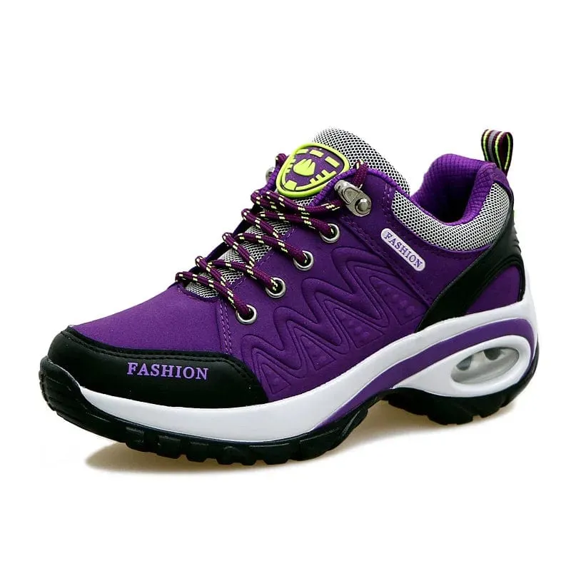 Damen Sportschuhe Plateau Sneakers Mode Outdoor Wandern Rutschfeste Freizeitschuhe Low Top Laufschuhe Damen Schuhe