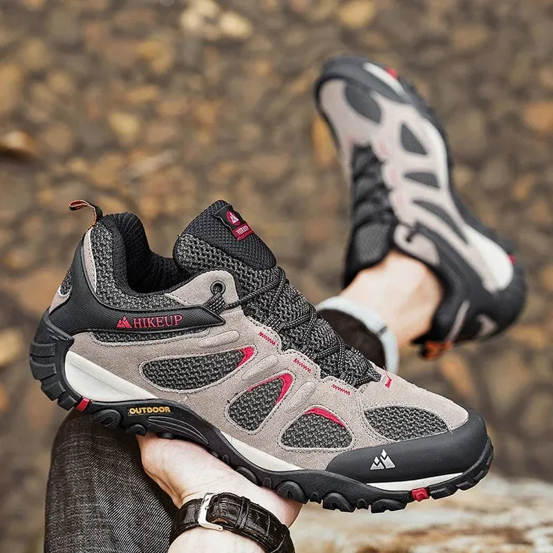 HIKEUP Neue rutschfeste, verschleißfeste Herren-Outdoor-Wanderschuhe, atmungsaktiv, spritzwassergeschützt, Klettern, Herren, Sneaker, Jagd, Bergschuhe