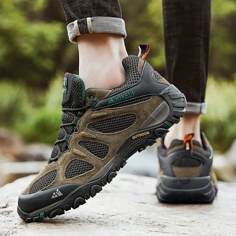 HIKEUP Neue rutschfeste, verschleißfeste Herren-Outdoor-Wanderschuhe, atmungsaktiv, spritzwassergeschützt, Klettern, Herren, Sneaker, Jagd, Bergschuhe