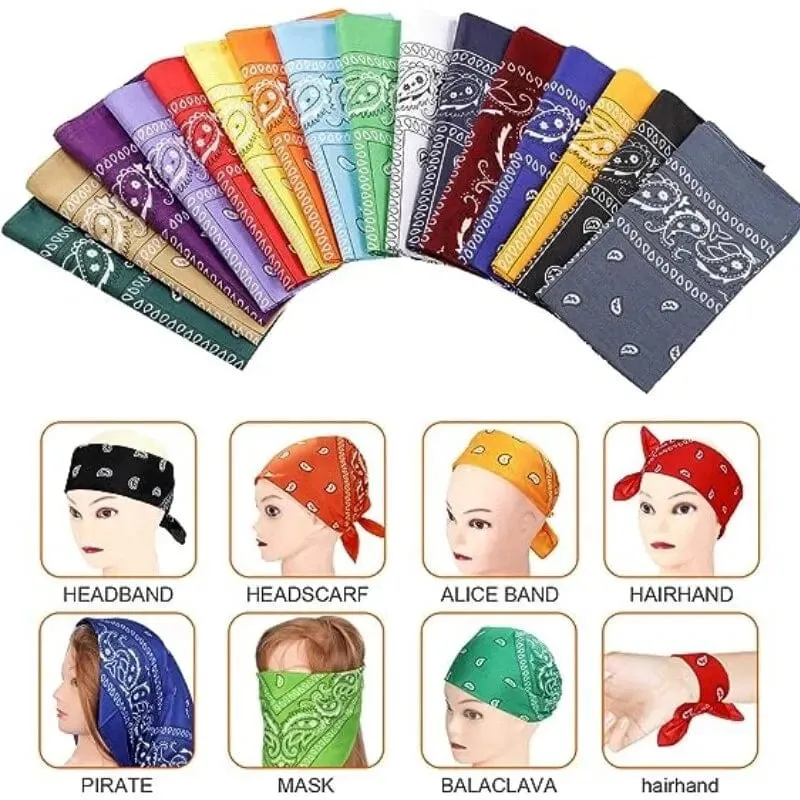 Mode Bohemian Print Bandana Haarbänder Hip Hop Mann Frauen Outdoor Unisex Stirnbänder Band Handgelenk Wraps Gesichtsmaske Taschentuch