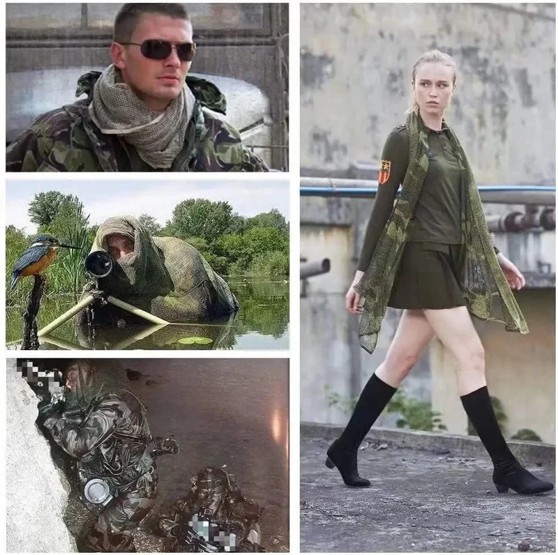 Camouflage Netting Tactical Mesh Net Camo Schal für Wargame Sport Jagd Schießen Wild Fotografie Sniper Camo Mesh Schals