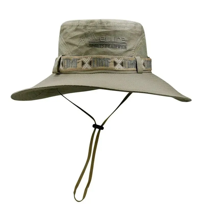 Sommer-Fischerhut für Herren, UV-Schutz, breite Krempe, Panamahut, Safari, Jagd, Wandern, Netz, Fischerhut, Strand, Sonnenschutzkappe