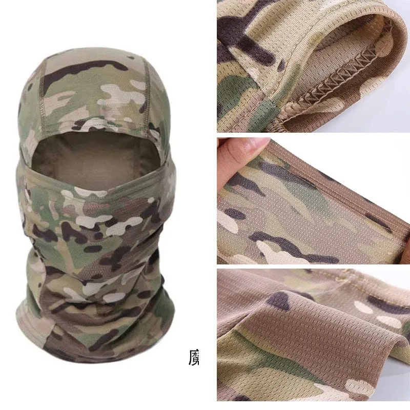 Taktische Camouflage Sturmhaube Vollgesichtsmaske Ski Fahrrad Radfahren Armee Jagd Kopfbedeckung Schal Multicam Militär Airsoft Cap Männer