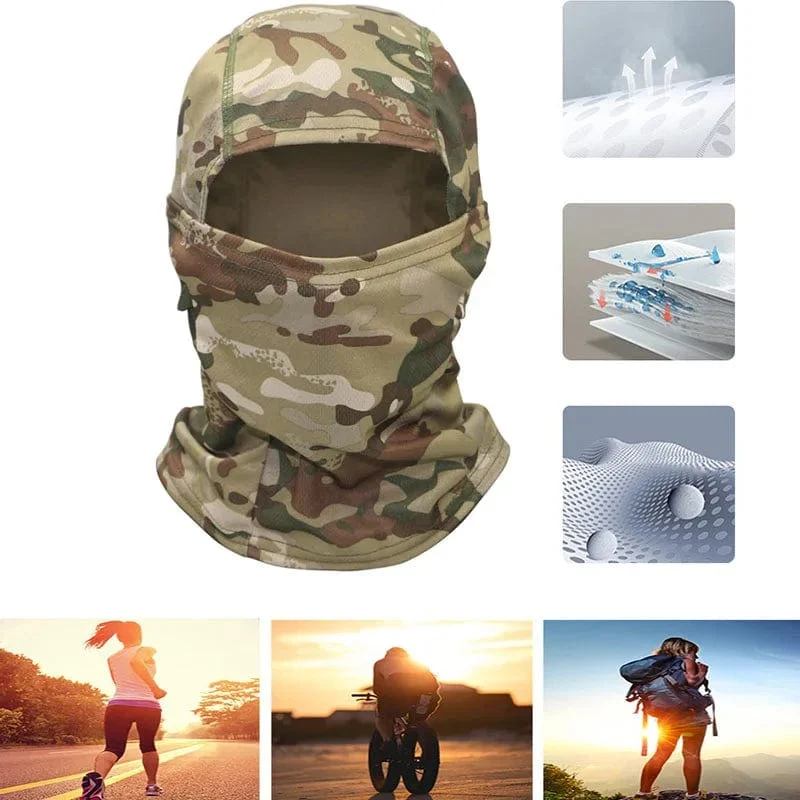 Taktische Camouflage Sturmhaube Vollgesichtsmaske Ski Fahrrad Radfahren Armee Jagd Kopfbedeckung Schal Multicam Militär Airsoft Cap Männer