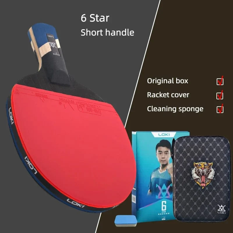 Loki E-Serie Tischtennis Schläger Professionelle Carbon Klinge Ping Pong Schläger Paddel Hohe Elastische Gummi