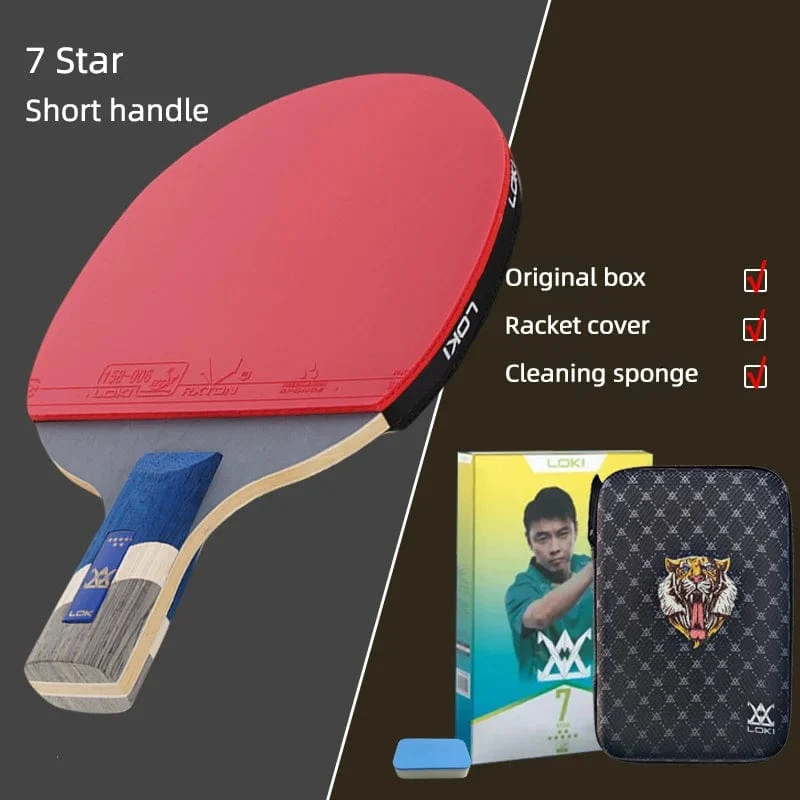 Loki E-Serie Tischtennis Schläger Professionelle Carbon Klinge Ping Pong Schläger Paddel Hohe Elastische Gummi