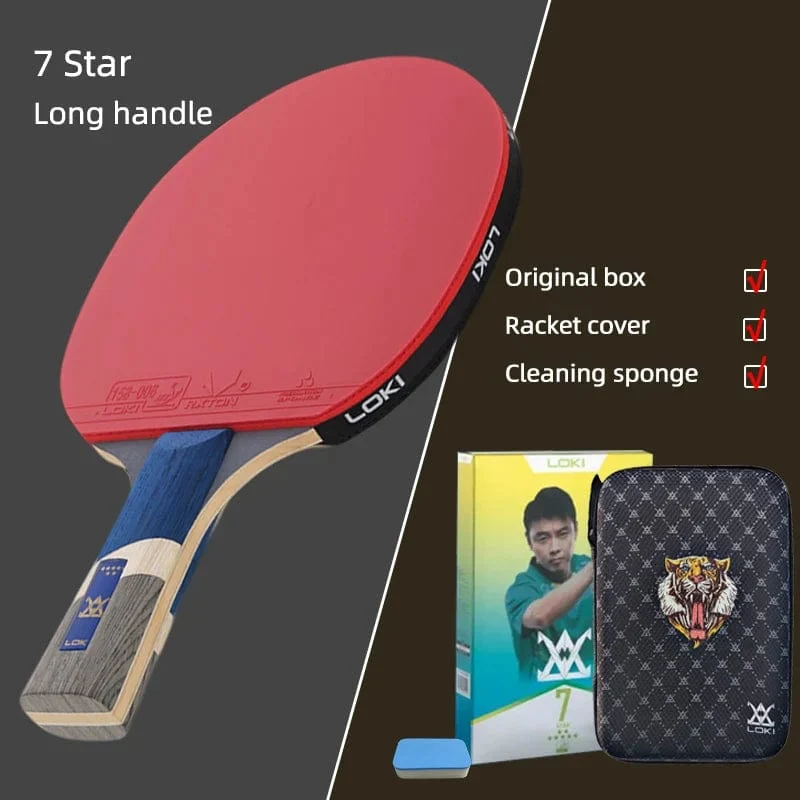Loki E-Serie Tischtennis Schläger Professionelle Carbon Klinge Ping Pong Schläger Paddel Hohe Elastische Gummi