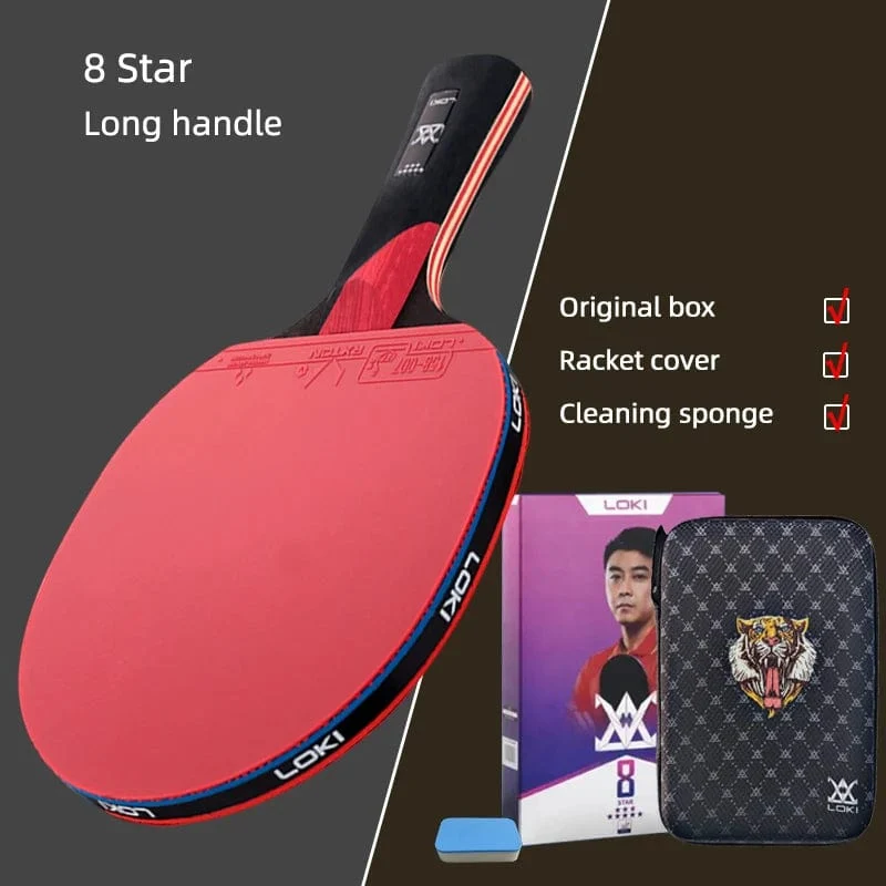 Loki E-Serie Tischtennis Schläger Professionelle Carbon Klinge Ping Pong Schläger Paddel Hohe Elastische Gummi