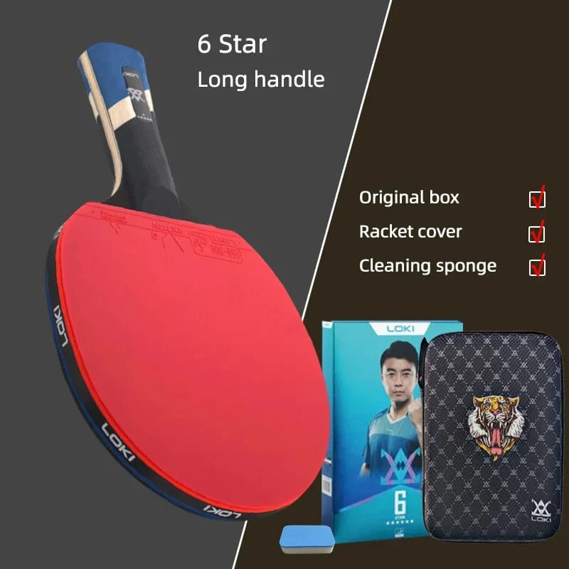 Loki E-Serie Tischtennis Schläger Professionelle Carbon Klinge Ping Pong Schläger Paddel Hohe Elastische Gummi