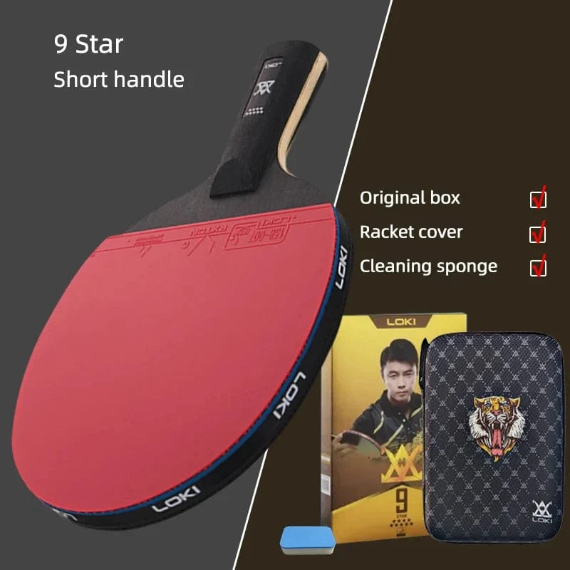 Loki E-Serie Tischtennis Schläger Professionelle Carbon Klinge Ping Pong Schläger Paddel Hohe Elastische Gummi