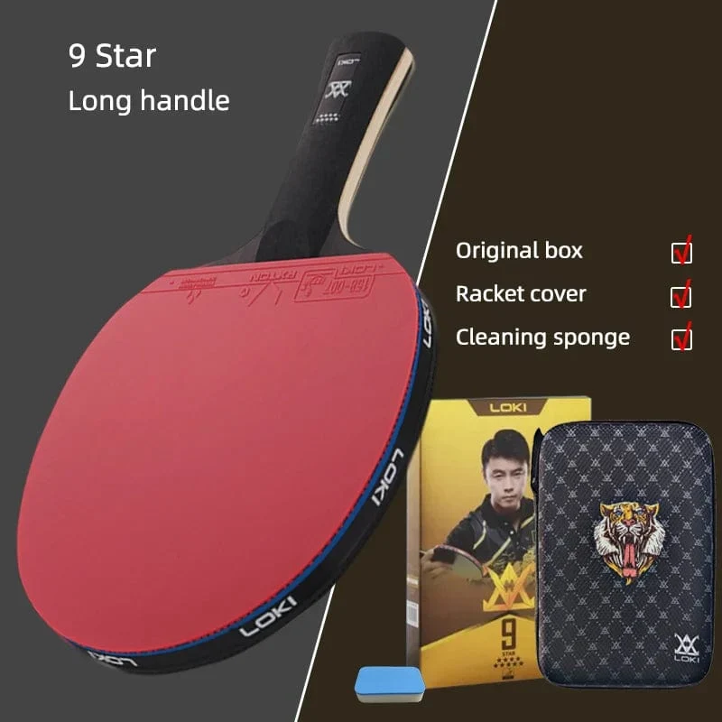 Loki E-Serie Tischtennis Schläger Professionelle Carbon Klinge Ping Pong Schläger Paddel Hohe Elastische Gummi