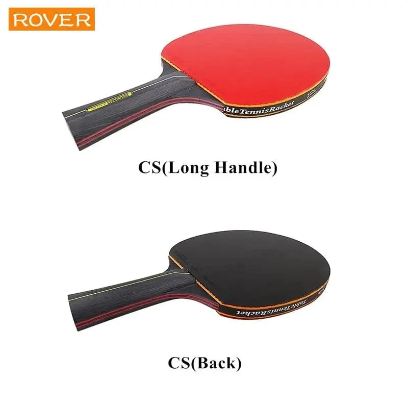 6 Star Tischtennisschläger 2-teilig Professionelles Ping-Pong-Schlägerset Noppen-in-Gummi Hochwertiges Schlägerpaddel mit Tasche