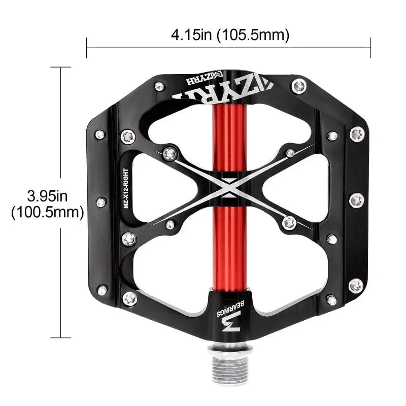 Fahrradpedale 3 Lager MTB Anti-Rutsch Ultraleicht Aluminium Mountain Road Bike Plattform Pedale Fahrradzubehör