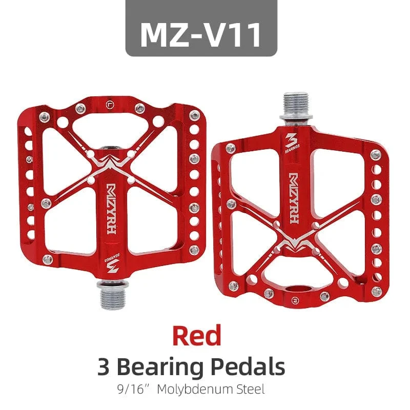 Fahrradpedale 3 Lager MTB Anti-Rutsch Ultraleicht Aluminium Mountain Road Bike Plattform Pedale Fahrradzubehör