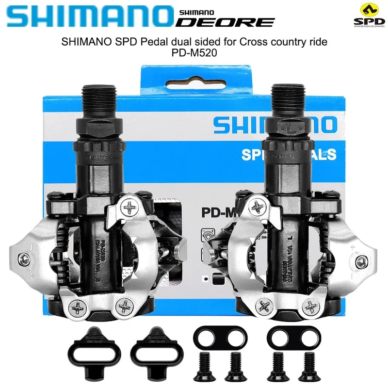Shimano PD M520 Mountainbike Pedal für Deore SLX XT MTB Fahrrad Self-locking Lock Füße Fahrrad Teile Fahrrad Zubehör