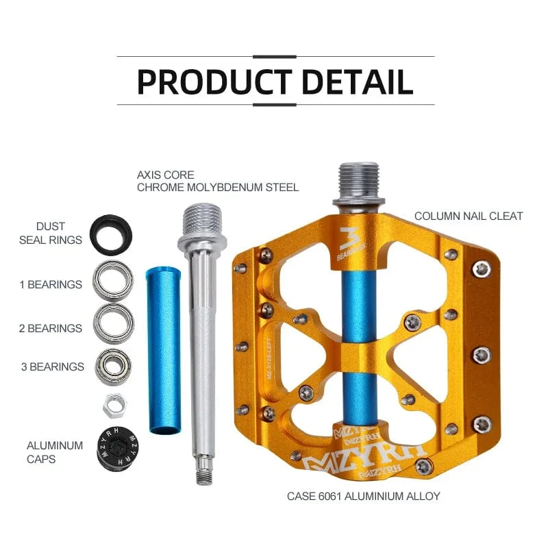 3 lager Fahrrad Pedale Ultraleicht Anti-slip CNC BMX MTB Rennrad Pedal Radfahren Sealed Bearing Bike Pedale