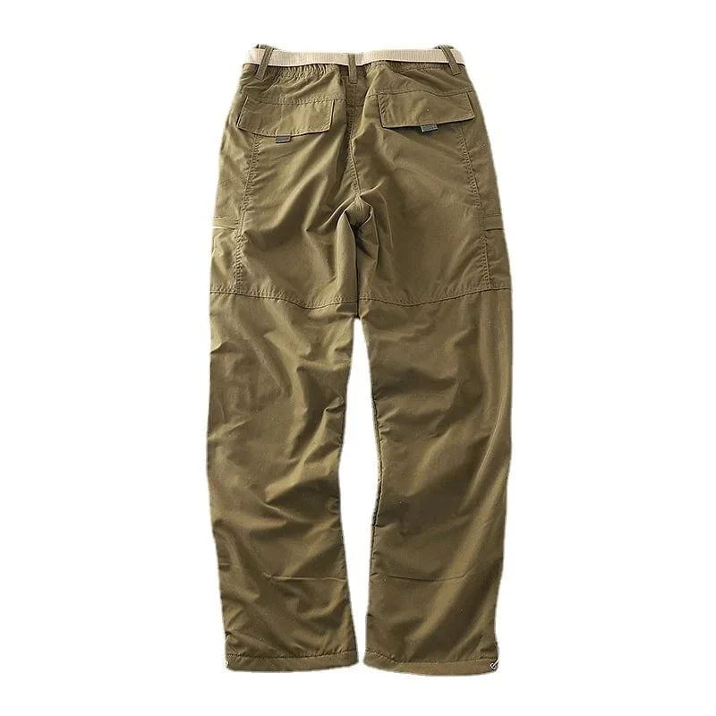 Camping-Jagdausrüstungshose Deutschland Winddichte wasserdichte Plüsch-Softshell-Hose Outdoor-Männer Straight Multi Bag Overalls