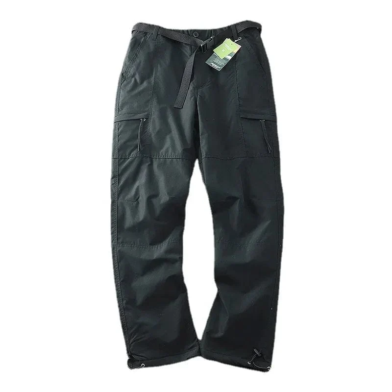 Camping-Jagdausrüstungshose Deutschland Winddichte wasserdichte Plüsch-Softshell-Hose Outdoor-Männer Straight Multi Bag Overalls