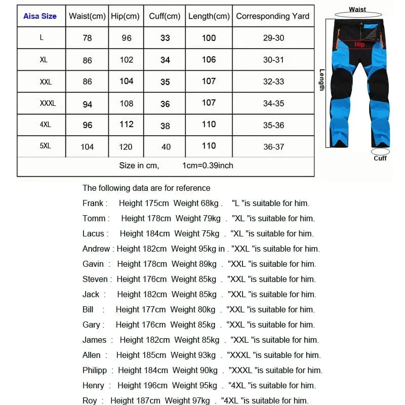 TRVLWEGO Männer Wandern Camping Hosen Verschleißfeste Schnell Trocknende Anti-UV-Hose Wasserdichte Elastische Hose 5XL Klettern Trekking Sommer
