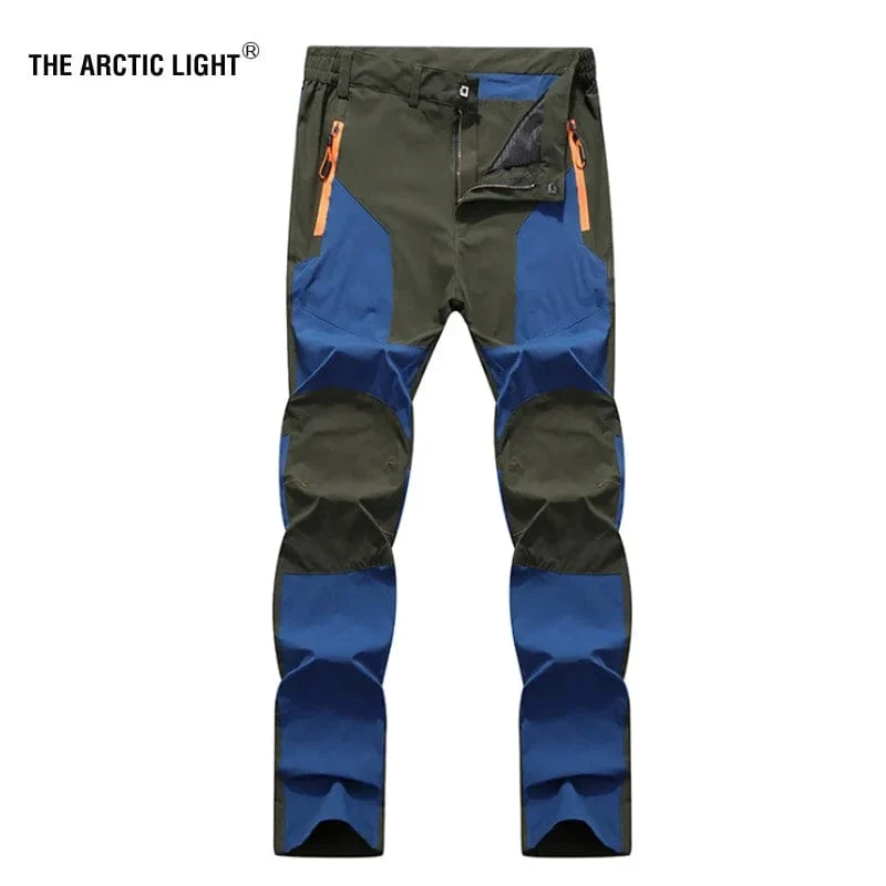 TRVLWEGO Männer Wandern Camping Hosen Verschleißfeste Schnell Trocknende Anti-UV-Hose Wasserdichte Elastische Hose 5XL Klettern Trekking Sommer