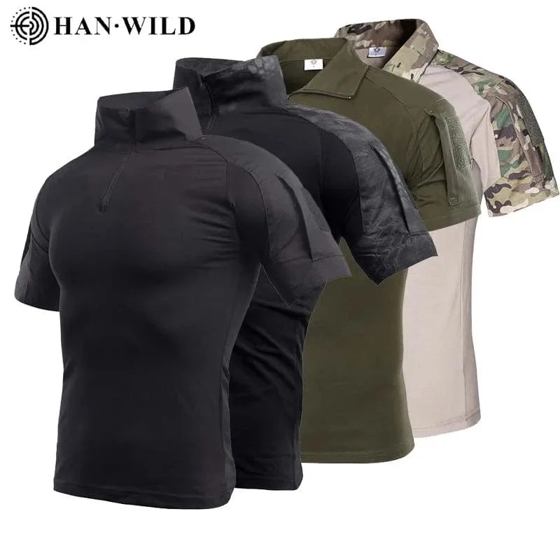 Militärische Camo-Shirts, T-Shirts für Herren, Outdoor, Airsoft, taktisches Combat-Shirt, Jagdkleidung, Tops, Trainingskleidung, Armee-T-Shirt, Wandern