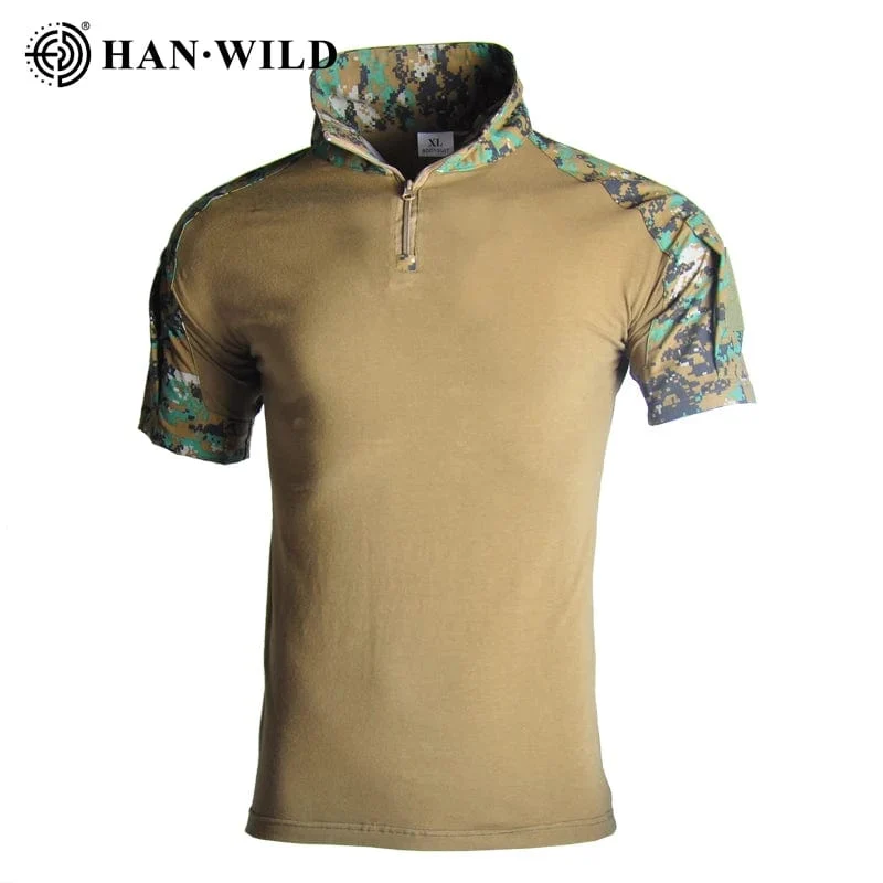 Militärische Camo-Shirts, T-Shirts für Herren, Outdoor, Airsoft, taktisches Combat-Shirt, Jagdkleidung, Tops, Trainingskleidung, Armee-T-Shirt, Wandern