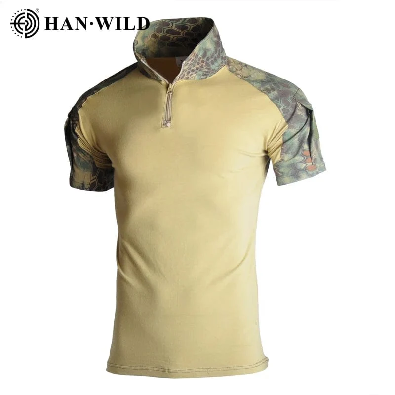Militärische Camo-Shirts, T-Shirts für Herren, Outdoor, Airsoft, taktisches Combat-Shirt, Jagdkleidung, Tops, Trainingskleidung, Armee-T-Shirt, Wandern