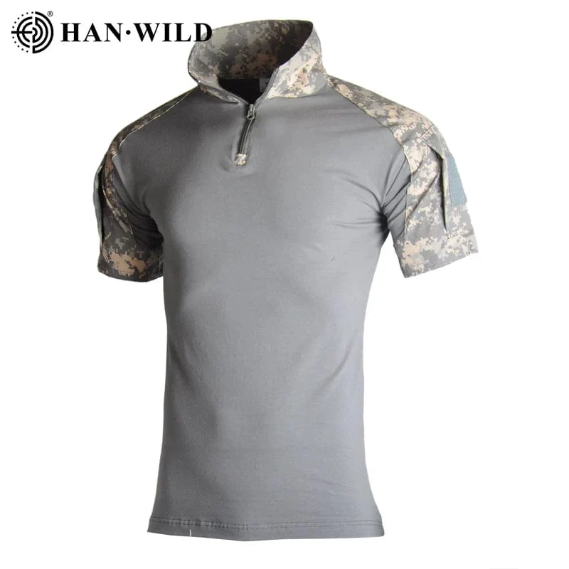 Militärische Camo-Shirts, T-Shirts für Herren, Outdoor, Airsoft, taktisches Combat-Shirt, Jagdkleidung, Tops, Trainingskleidung, Armee-T-Shirt, Wandern